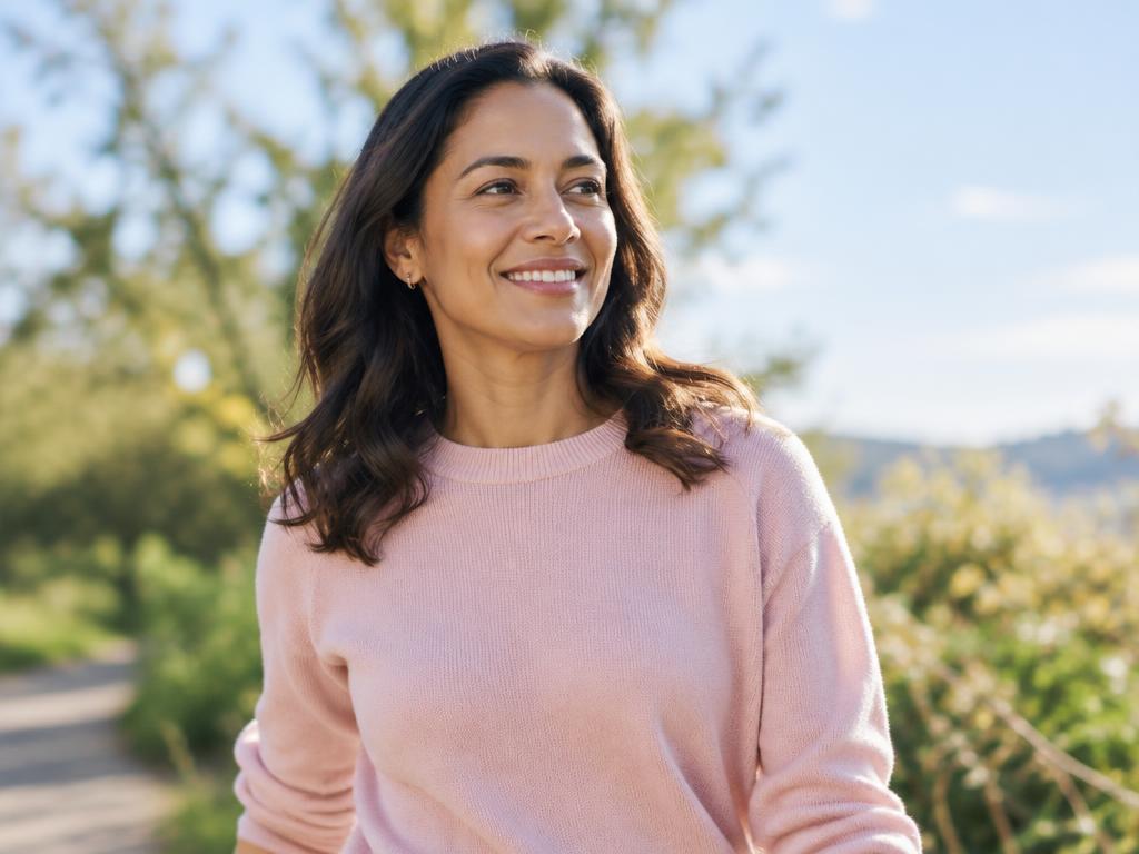 A woman enjoying time outdoors
